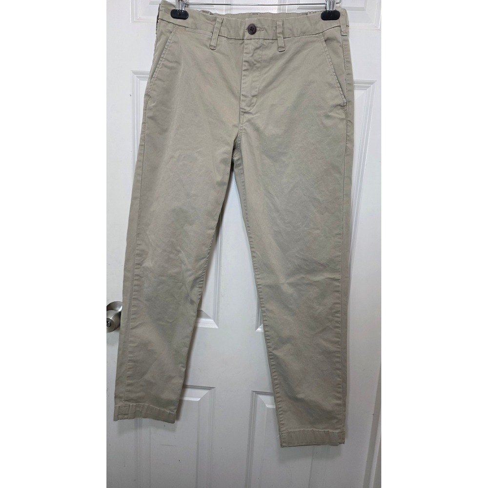 American Eagle Chinos Mens 29x32 Khaki Athletic Fit Flex Pants Drawstring Tan